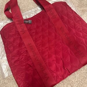 Victoria's Secret Crimson Quilted Tote
